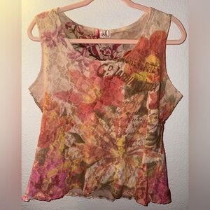 Vibrant Floral Sleeveless Tank Top